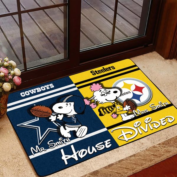 Sport House Divided Doormat Custom Husband, Wife Name And Choose Your ...